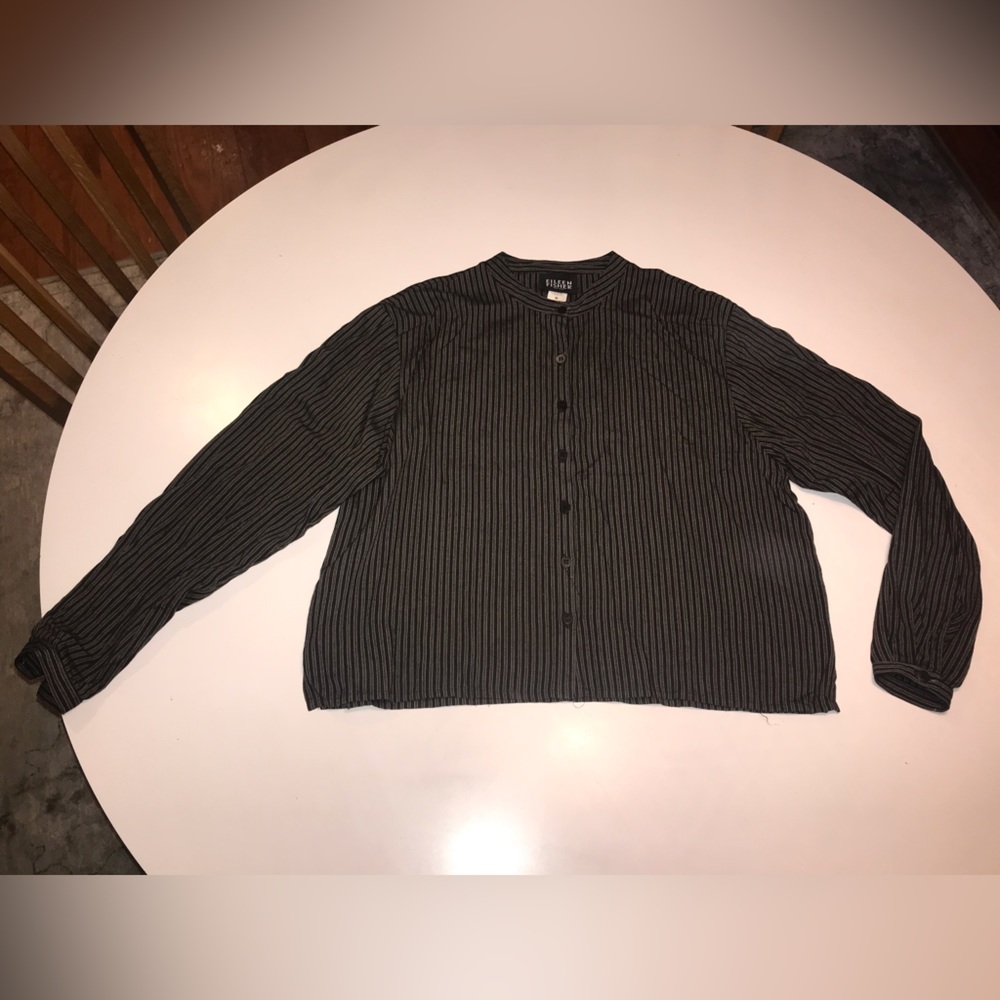 Eileen Fisher | Women’s Button Down Pinstriped Top